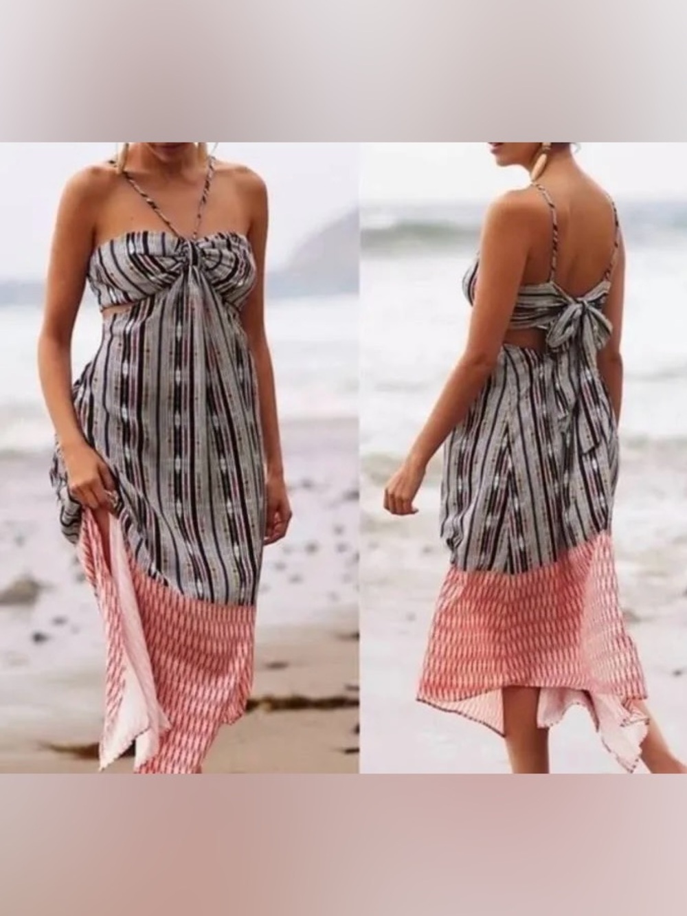 Anthropologie Bare Cutout Maxi Dress, Size 2X, NWT